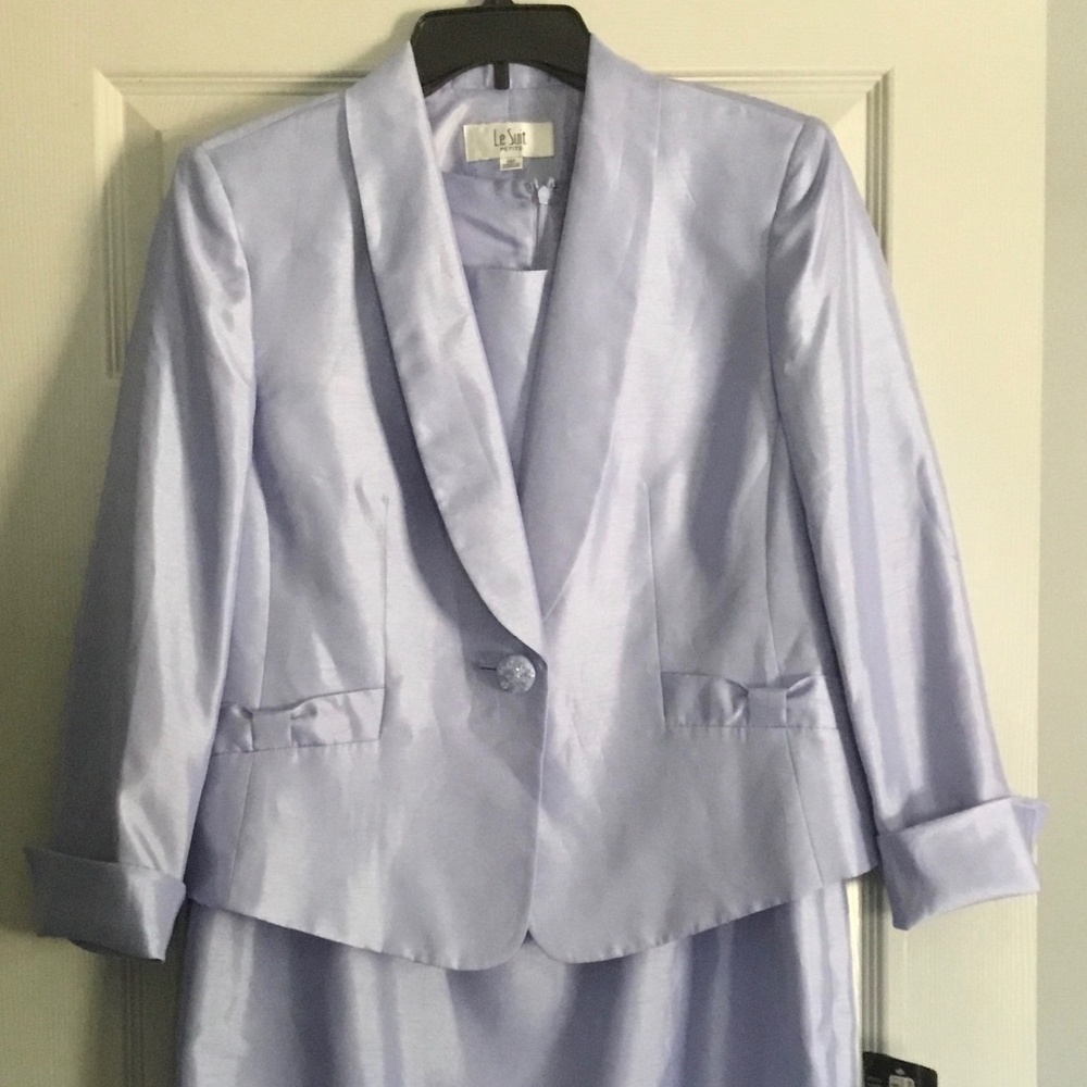 LE SUIT TWO PIECE DRESS SUIT LAVENDER MOTHER OF THE BRIDE